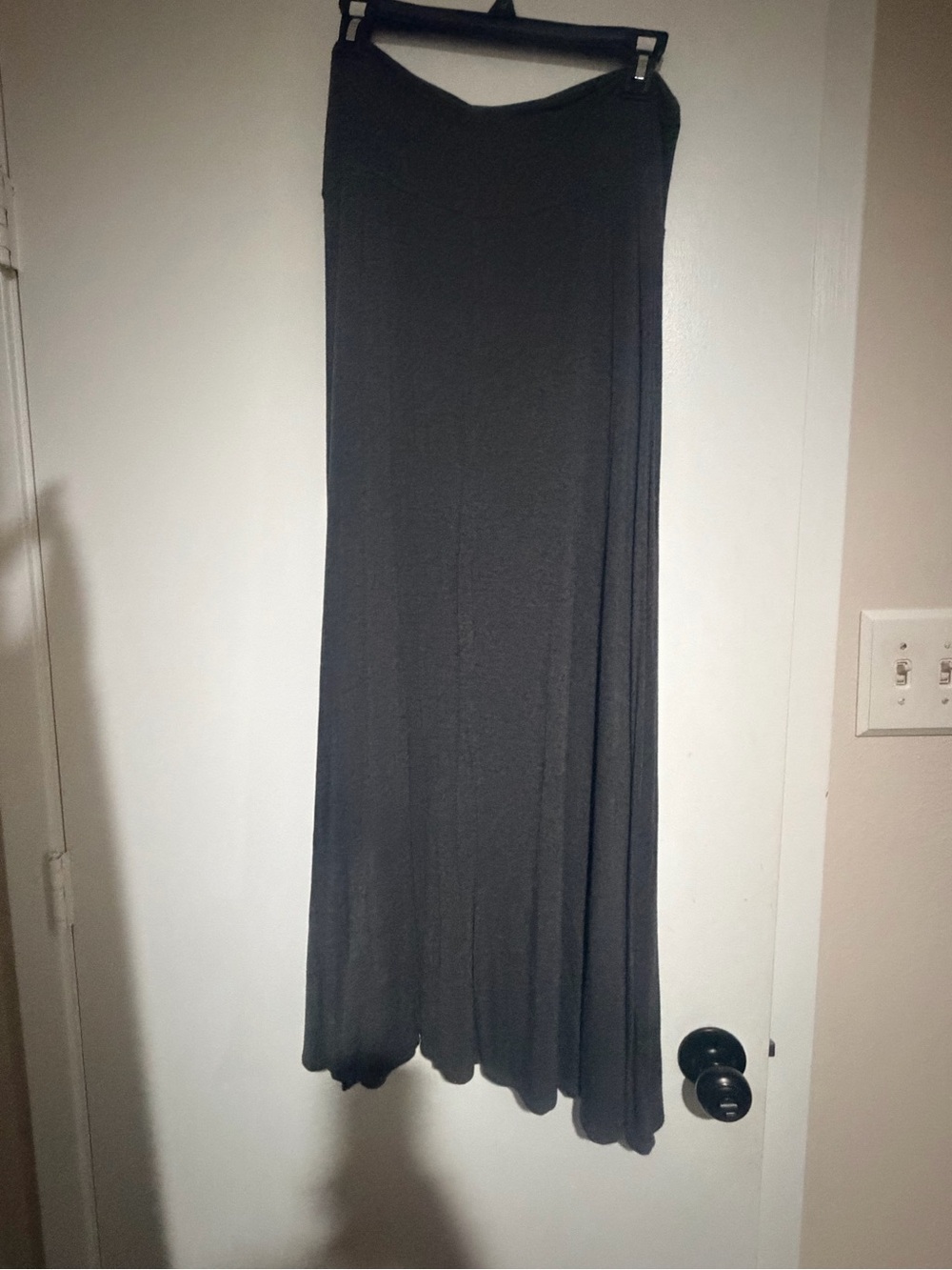 Women's Dark Gray Maxi Skirt - Classic Flowing Silhouette